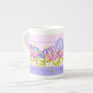 Birth Flower and Gem April Bone China Mug