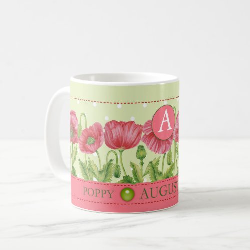 Birth Flower and Gem August Classic Mug