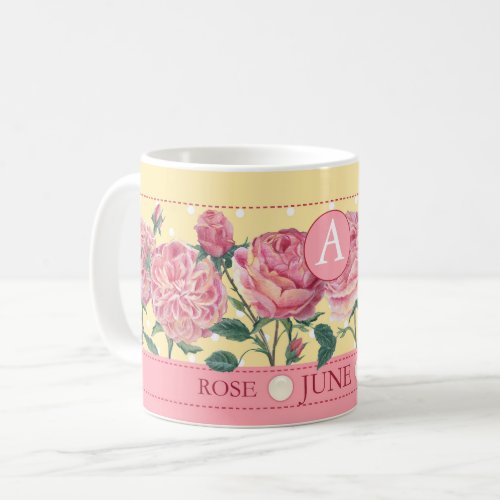 Birth Flower and Gem June Classic Mug