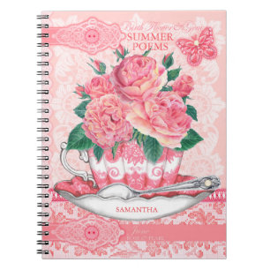 Birth Flower and Gem June Lace Notebook