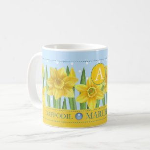 Birth Flower and Gem March Classic Mug