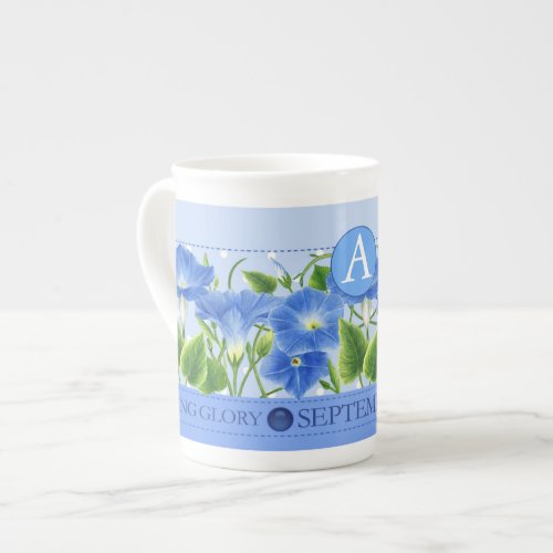 Birth Flower and Gem September Bone China Mug