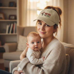 Birth Flower August Poppy MOM Embroidered Baseball Cap