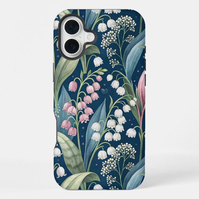 Birth Flower Botanical Design Iphone Case (Back)