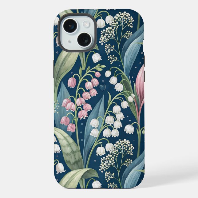 Birth Flower Botanical Design Iphone Case (Back)