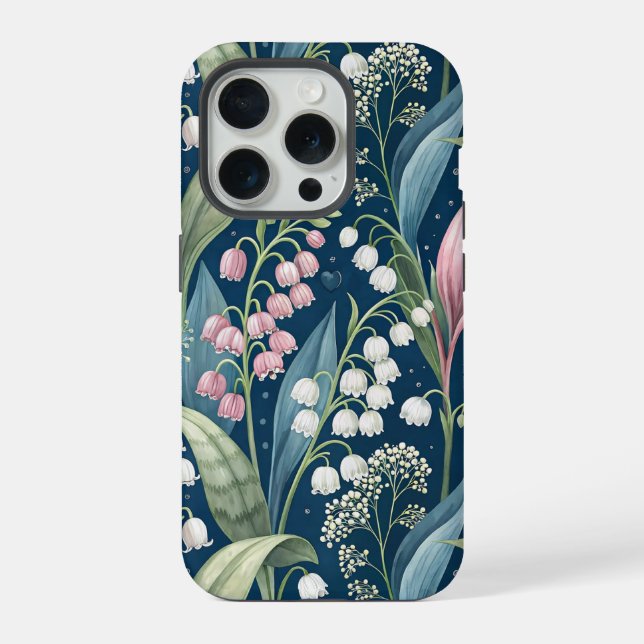 Birth Flower Botanical Design iPhone Case (Back)