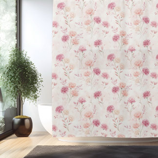 Birth Flower Jan Carnation Shower Curtain