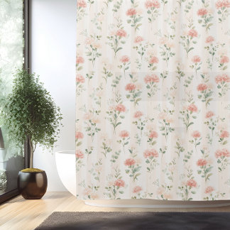 Birth Flower Jan Carnation Shower Curtain