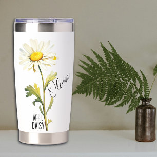 Birth Flower Month April Daisy Name Insulated Tumbler