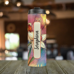 Birth Flower Month December Narcissus Personalized Thermal Tumbler