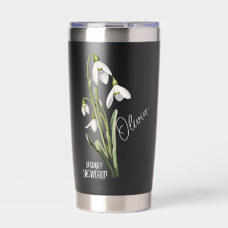 Birth Flower Month January Snowdrop Name  Insulated Tumbler