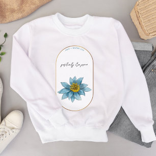 Birth Flower Month July Birthday Water Lily  Sweatshirt