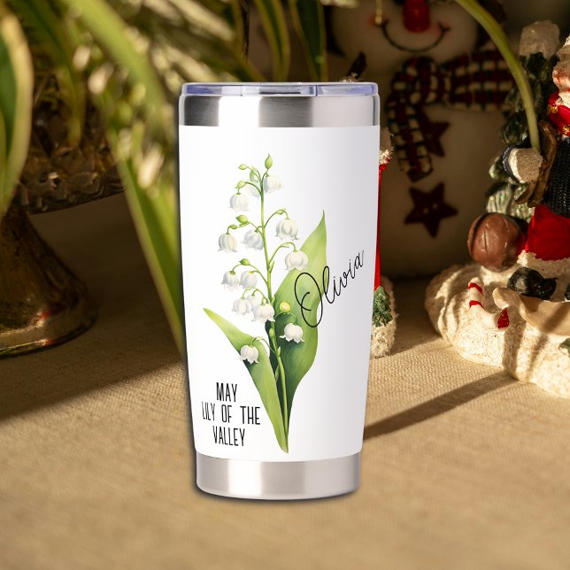 Birth Flower Month May Lily of The Valley Name Insulated Tumbler (Creator Uploaded)