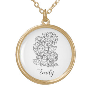 Birth Flower Necklace - Personalized Birth Flower