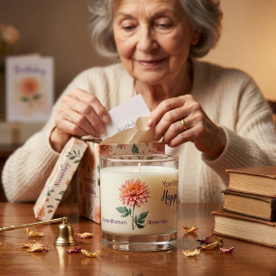 Birth Flower November Mom's Birthday Personalize Scented Candle