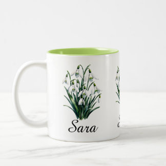 Birth flower personalized mug