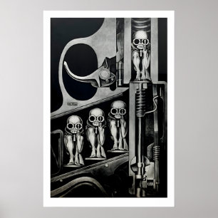 Birth Machine by H.R. Giger A3 A4 Matte Art Print