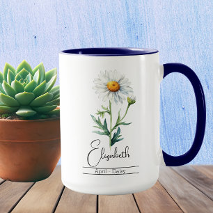Birth Month Flower April Daisy Mug