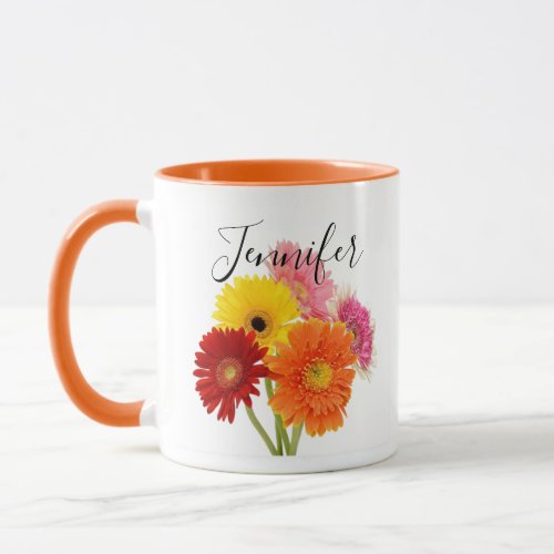 Birth month flower_April personalized mug