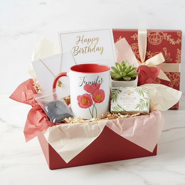 Birth month flower-August  personalized mug (Creator Uploaded)