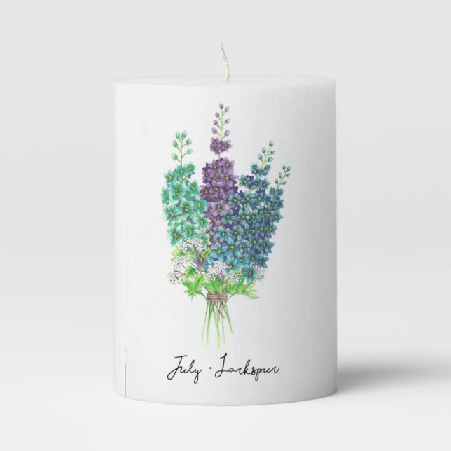 Birth Month Flower Birthday Candle (Front)