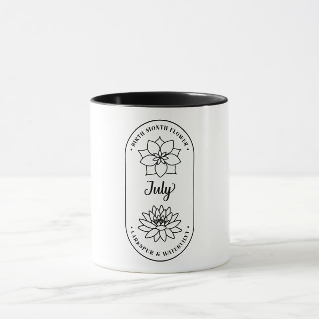 Birth  Month Flower July Larspur Mug (Center)