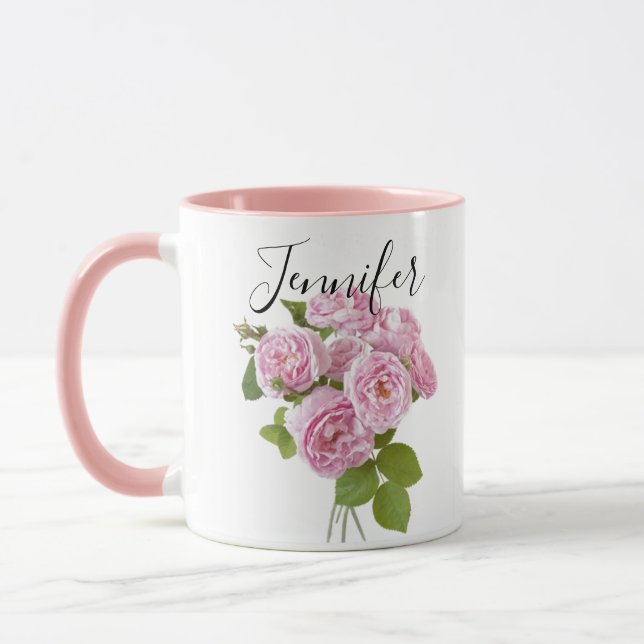 Birth month flower -June personalized mug (Left)