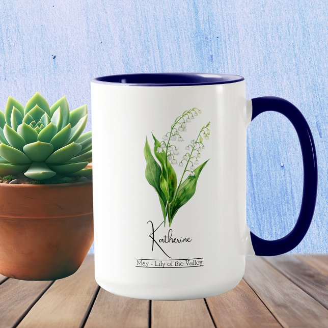 Birth Month Flower May Lily of the Valley Mug (Creator Uploaded)