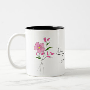 Birth Month Flower Mug Personalized With Any Name