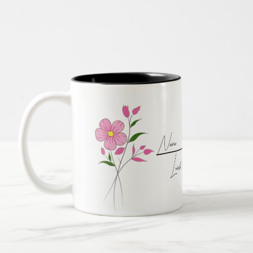 Birth Month Flower Mug Personalized With Any Name 