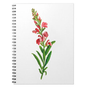 Birth Month Flower Notebook , Personalized Floral 