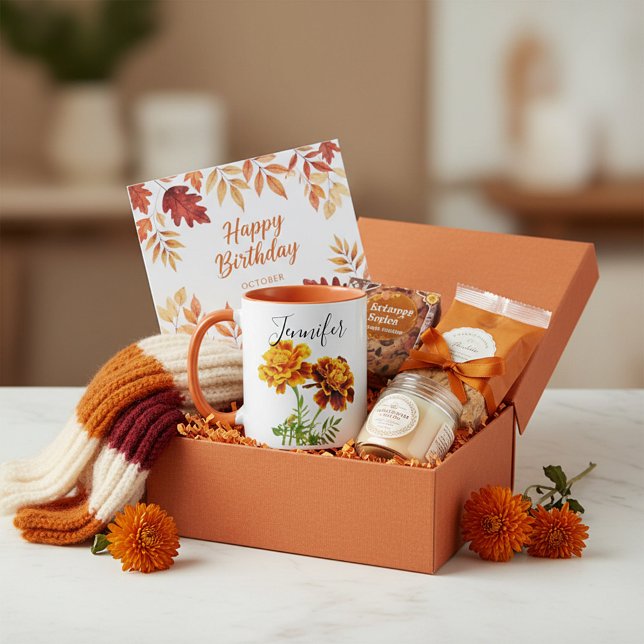 Birth month flower-October  personalized mug (Creator Uploaded)