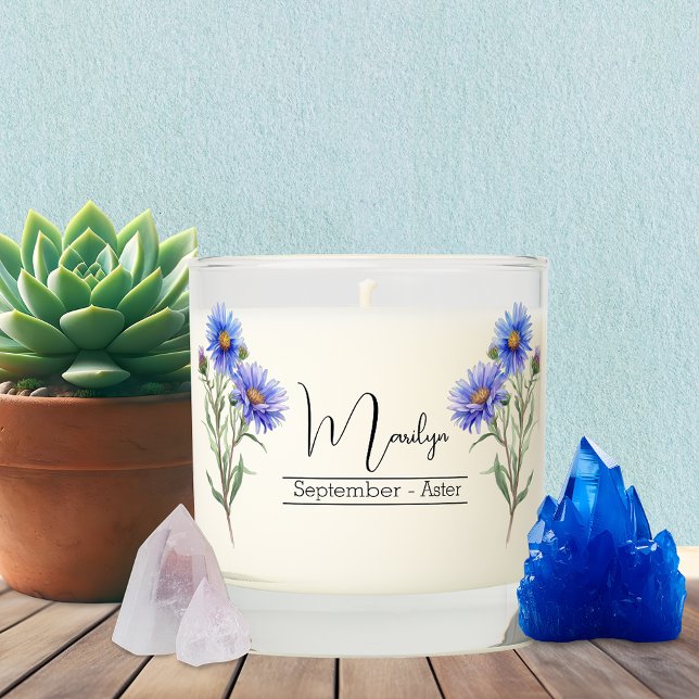 Birth Month Flower September Aster Scented Candle (Creator Uploaded)