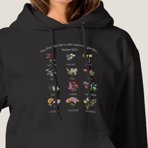 BIRTH MONTH FLOWERS All Year Christian Hoodie