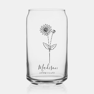 Birth Month Flowers February Primrose Bridesmaid Can Glass