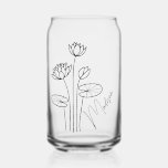 Birth Month Flowers July Water Lily Bridesmaid Can Glass<br><div class="desc">Celebrate your bridesmaids with our Modern Birth Month Flowers Floral Botanical Wildflowers Bridesmaid Gifts for her Can Glass – a unique blend of contemporary style and personalized charm. Adorned with birth flowers in a modern design, this versatile glass makes a thoughtful bridesmaid gift, wedding party favor, or birthday surprise for...</div>