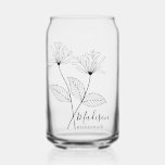 Birth Month Flowers June Honeysuckle Bridesmaid Can Glass<br><div class="desc">Celebrate your bridesmaids with our Modern Birth Month Flowers Floral Botanical Wildflowers Bridesmaid Gifts for her Can Glass – a unique blend of contemporary style and personalized charm. Adorned with birth flowers in a modern design, this versatile glass makes a thoughtful bridesmaid gift, wedding party favor, or birthday surprise for...</div>