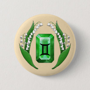 Birth Month May Gemini Button
