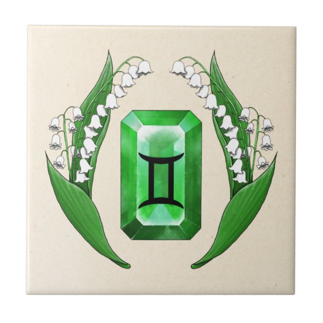 Birth Month May Gemini Tile (Front)
