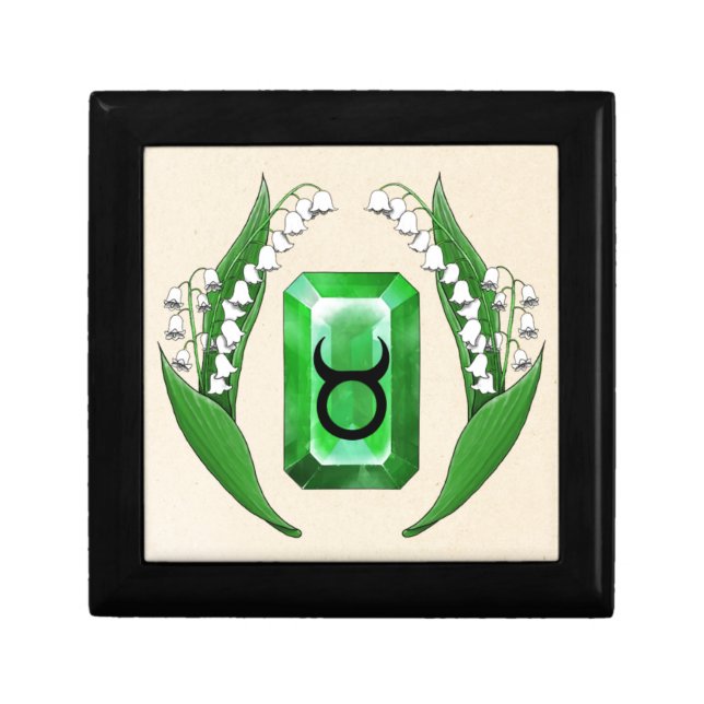 Birth Month May Taurus Jewelry Box (Front)