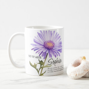 Birth Month September Flower Personalized Coffee Mug
