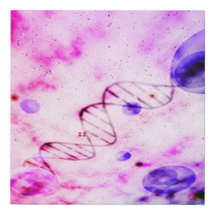 Birth of a DNA molecule Faux Canvas Print