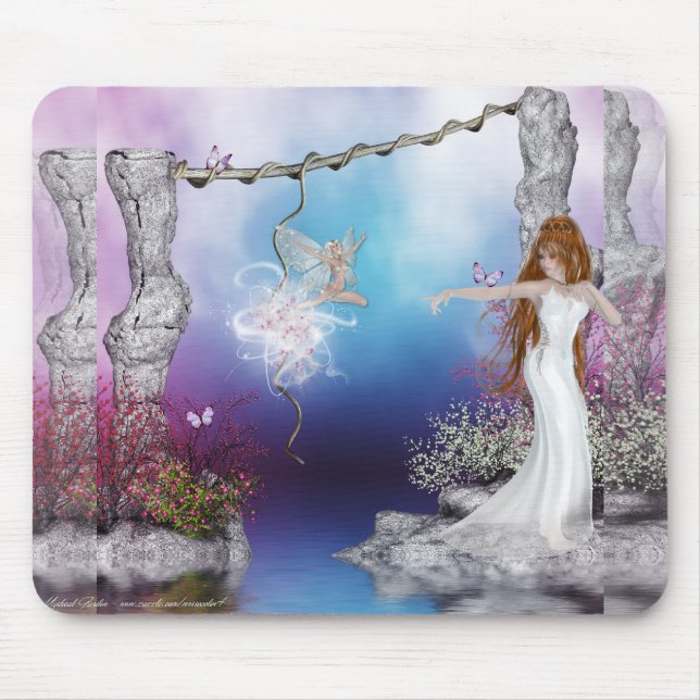 Birth of a Fairy Fantasy Elf Magic Mousepad (Front)