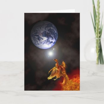 Birth Of A Phoenix Card by NotionsbyNique at Zazzle