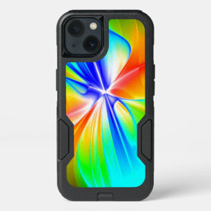 Birth of a Rainbow Multicolored Tie Dye Flower iPhone 13 Case