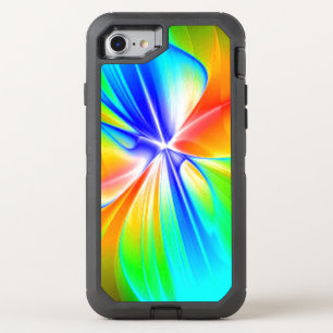 Birth of a Rainbow Multicolored Tie Dye Flower OtterBox Defender iPhone SE/8/7 Case