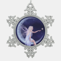 Birth of a Star Fairy Pewter Snowflake Ornament