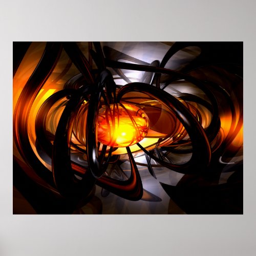 Birth of a Sun Abstract Poster