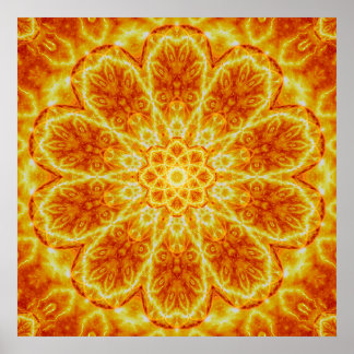 Birth of a Sun Mandala Poster