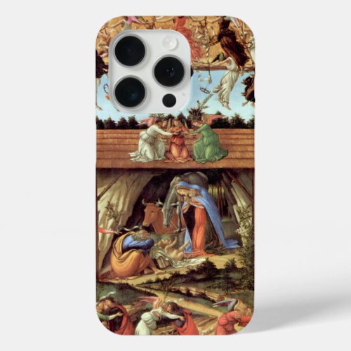 Birth of Christ by Botticelli Christmas Nativity iPhone 15 Pro Case